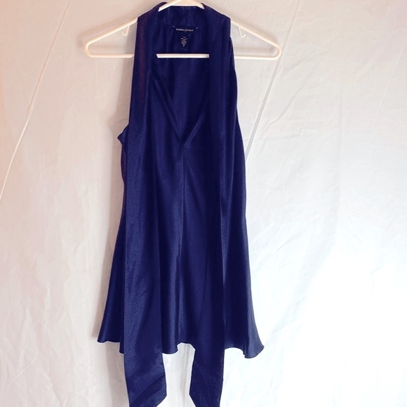 Banana Republic 100% silk Navy Blouse size M - Picture 4 of 8